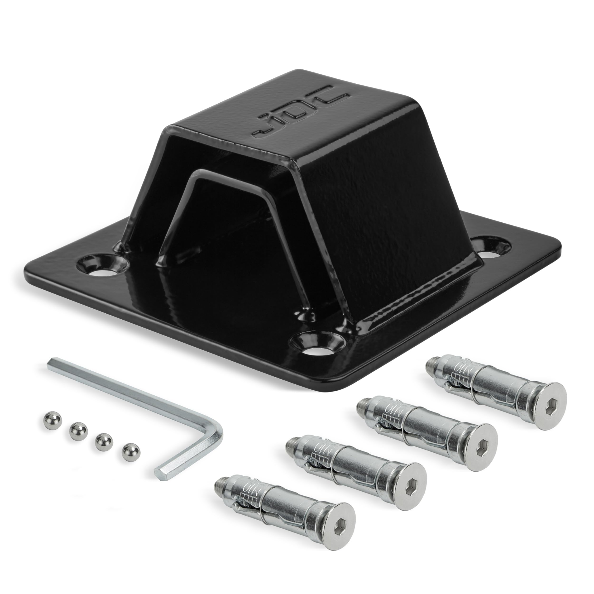 JDC Motorcycle Ground Anchor Heavy Duty Hardened Steel - SPHERE PRO - Black