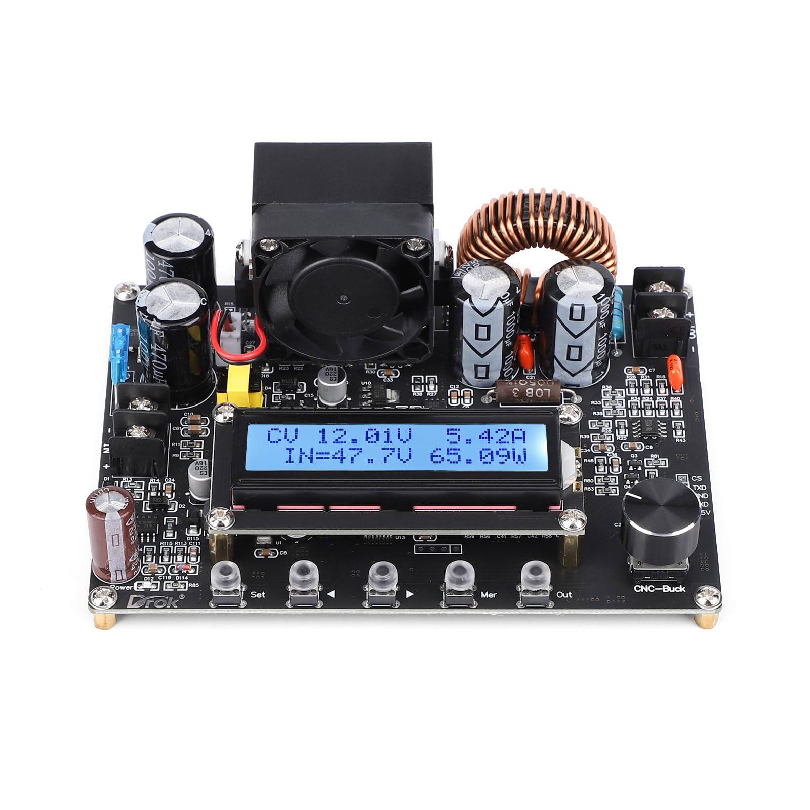 Photo 1 of DROK DC Buck Converter CNC, 10V-100V to 0V-60V, DC to DC 12V 24V 36V 48V 12A 720W Adjustable Power Supply Voltage Regulator Module