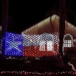 Leisure world LED Texas Flag Net Lights 6.6ft x