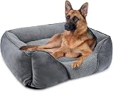 MIXJOY Extra Extra Large Dog Bed Washable Calming Non Slip Grey 107x76x25 cm