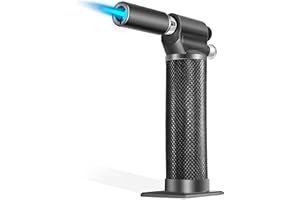 Luxgaze Butane Torch Refillable Kitchen Torch Lighter Jet Flame Cooking Torch Creme Brulee Torch Blow Torch Mini Soldering Torch for Welding Resin Art Camping Grill Culinary(Gas Not Included)