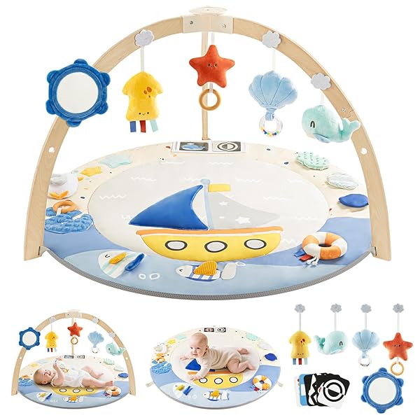 BG-BABYGO BABY PLAY GYM ACTIVITY MAT, 5 DEVELOPMENTAL...