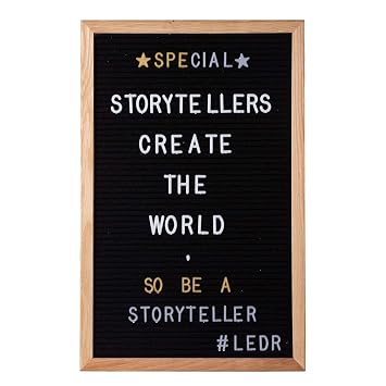 Amazon De Ledr Letter Board Aus Holz Und Filz Schwarz Natur