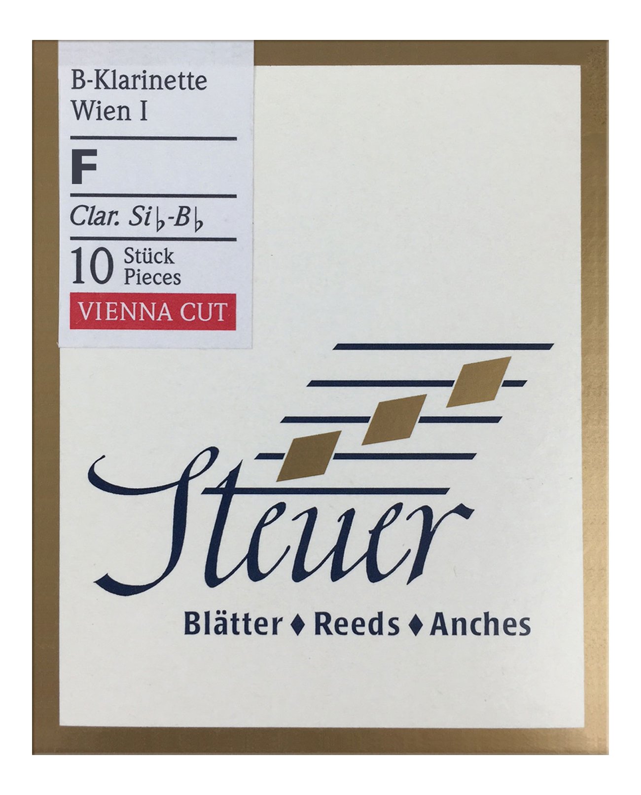 Steuer reed BB clarinet Solo White Line F Viennese cut pack of 10 — image 1
