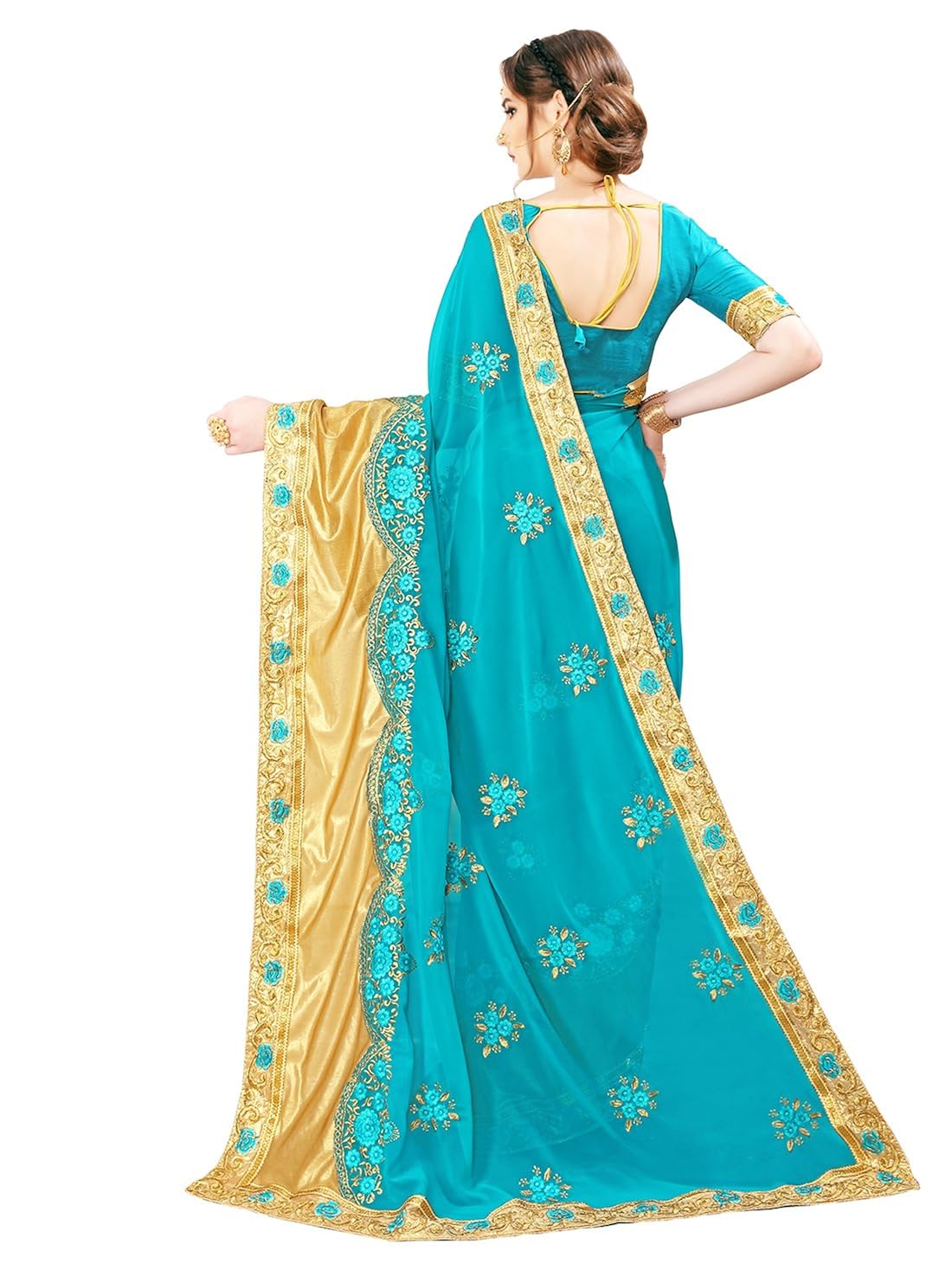 glory sarees women's georgette saree(panihari102)