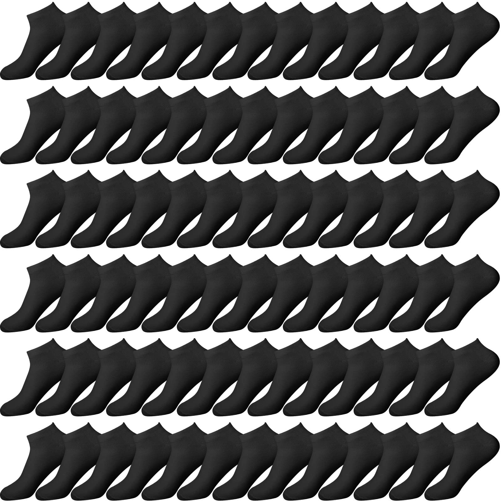 Photo 1 of JaGely 100 Pairs Low Cut Ankle Socks Bulk for Women Men Thin Breathable Casual No Show Athletic Cotton Socks(Black)