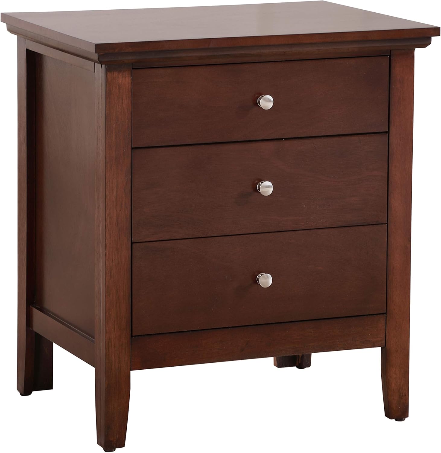 Amazon Com Glory Furniture Hammond Cappuccino Fully Assembled Top Quality Wood 3 Drawer Bedroom Furniture Nightstand 26 H X 24 W X 18 D Furniture Decor
