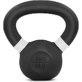 Yes4All Powder Coated Kettlebell, 9-88 lb Cast Iron Weights | Solid One-Piece Construction, Corrosion-Resistant Coating, Secure Grip &amp; No-Wobble Base, Suitable for All Levels