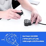 TISDLIP 5M Extension Lead 1 Gang 13A Fused Socket Black Power Strip view 8