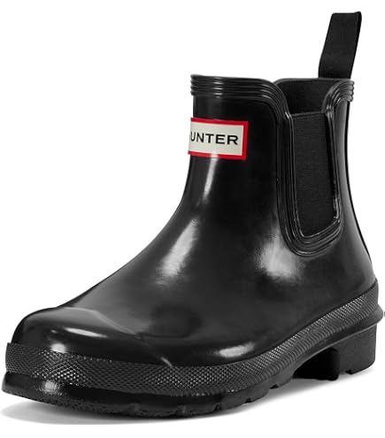 Amazon.com | Hunter Women's Play Chelsea Neo Boots, Black, 5