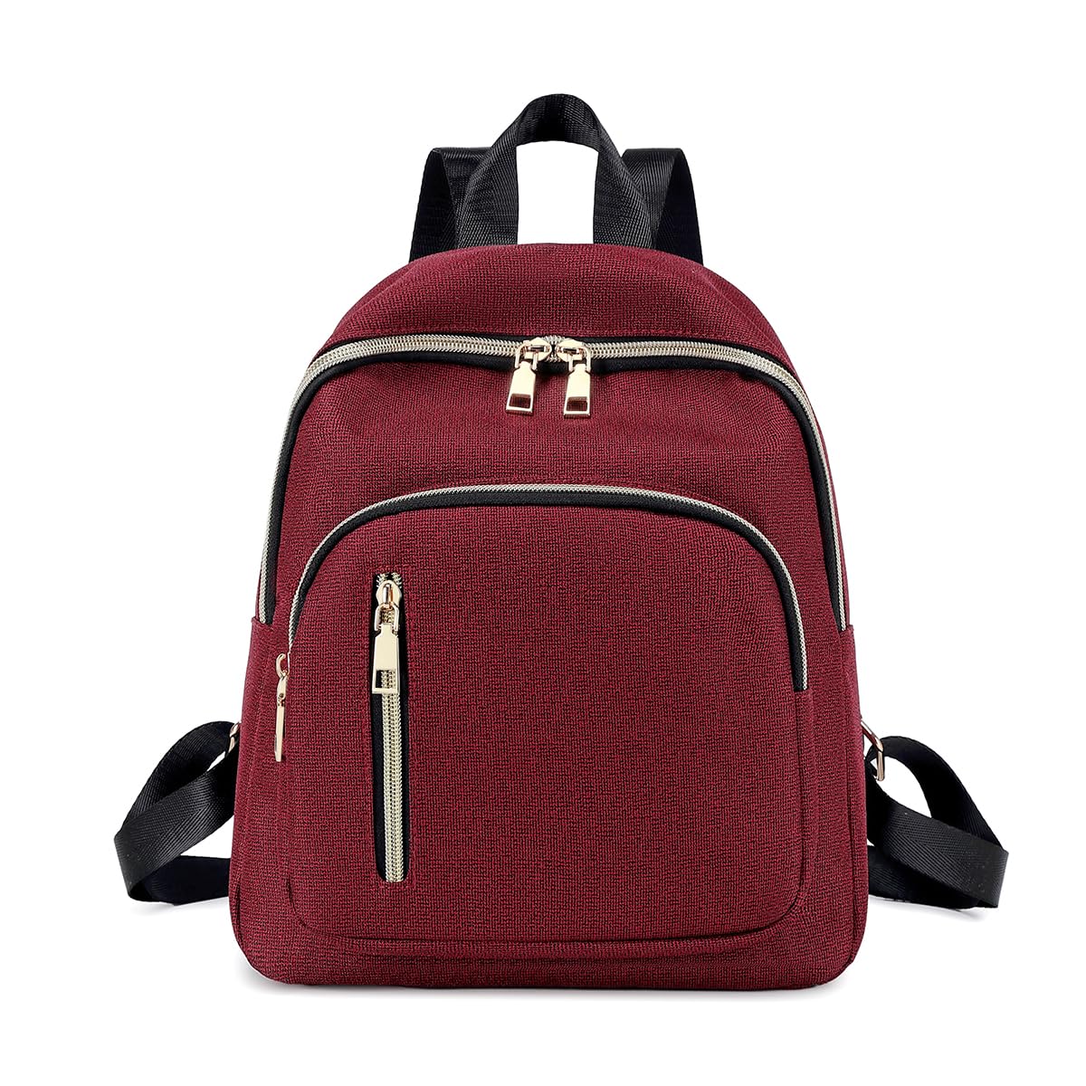 YANAIER Mini Backpack Purse for Women Girls Fashion Anti-theft Waterproof Rucksack Ladies School Bag Fuchsia Plaid