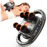 AERLANG Massage Gun Deep Tissue 6 Head Muscle Massager,Back Massager for Pain Relief,Percussion Massage Tool Handheld Messager with 9 Levels &amp; 4 Modes Christmas Gifts White Elephant Gifts for Adults