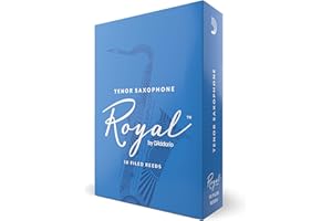 D'Addario Woodwinds Royal Saxophone Reeds - Tenor Sax Reeds with Strong Spine - Tenor Saxophone Reeds Great for Classical or Jazz - Strength 3.0, 10-pack
