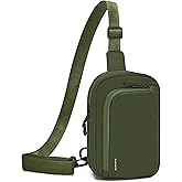Small Sling Bag for Women and Men, Crossbody Bag Trendy, Fanny Packs Purses Chest Bag for Travel - Green