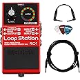 Boss RC-1 Loop Station Bundle with Instrument Cable, Patch Cable, and Picks