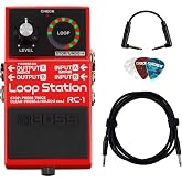 Boss RC-1 Loop Station | Bundle with Gearlux Instrument Cable, Patch Cable, and Picks