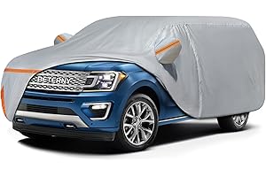 BETERNY Car Cover for 1997-2025 Ford Expedition/Lincoln Navigator SWB, Waterproof Custom-fit All Weather Sun Rain UV Dust Snow Protection Outdoor Expedition Car Cover with Door Zipper and Cotton Lining-Grey