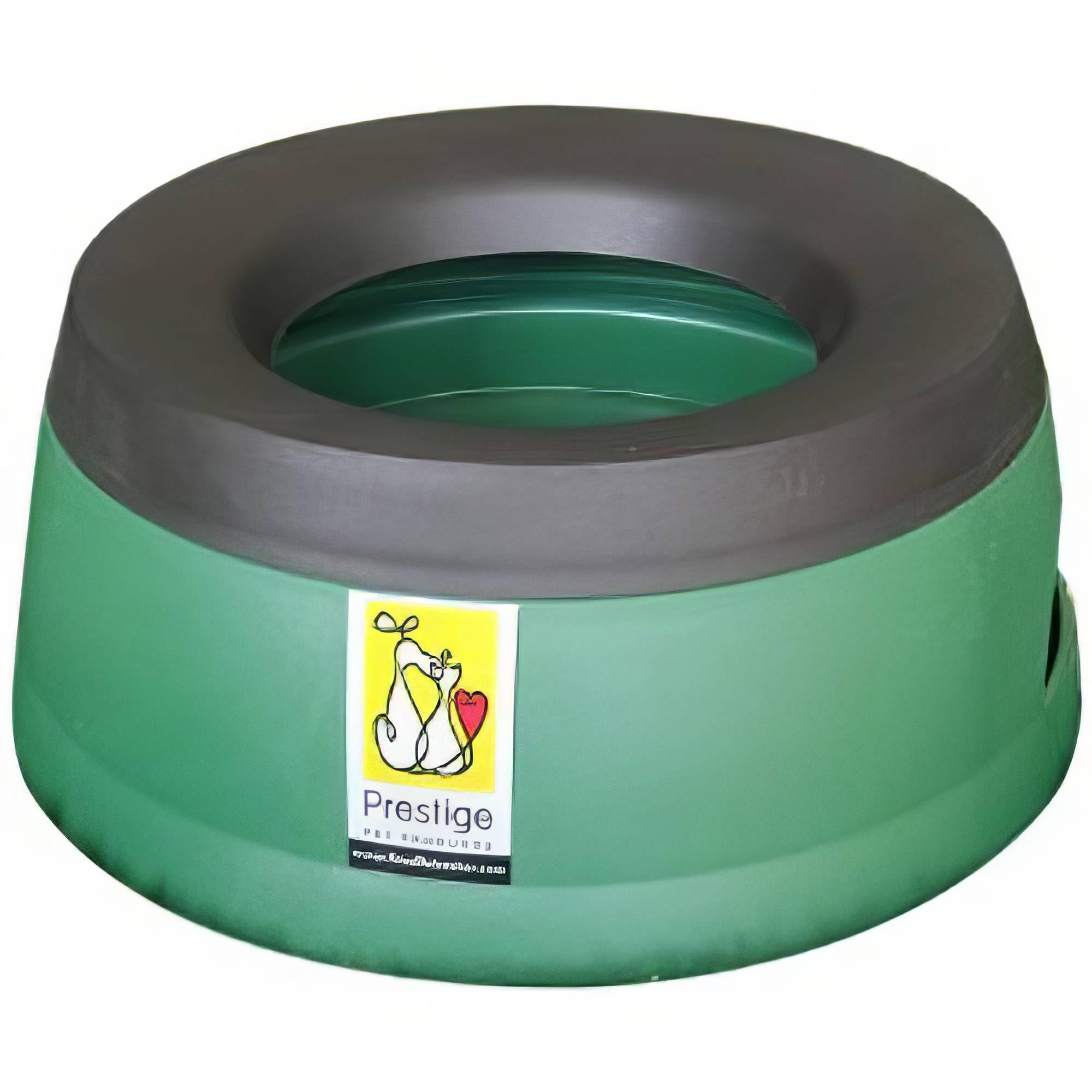 Prestige Road Refresher Non Spill Pet Water Bowl, L, Green