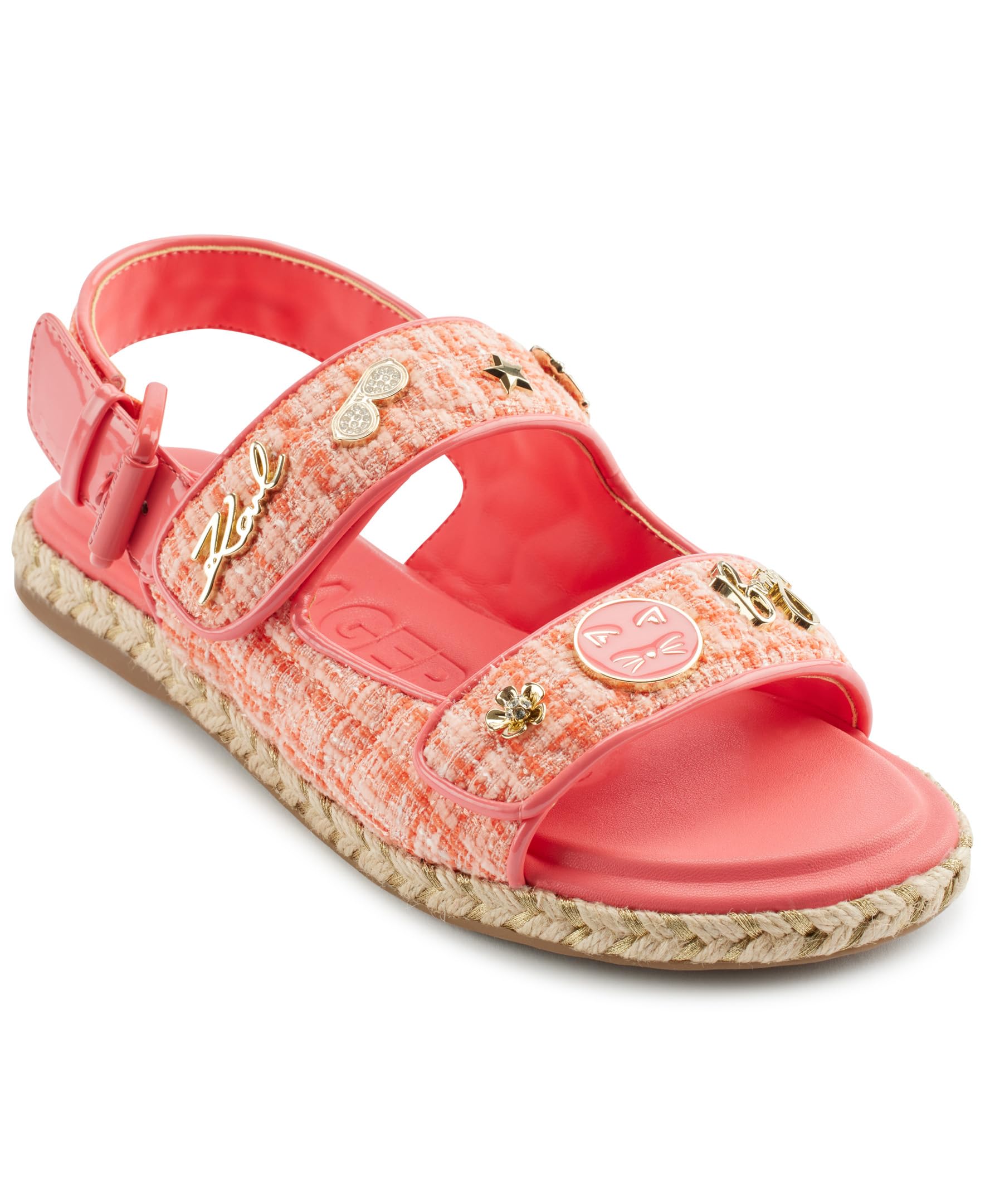 KARL LAGERFELD Paris Women’s Shoes Women’s Sandals, Sunset Coral,6.5
