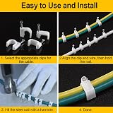 Dekukar 400pcs Cable Clips 4 Sizes Storage Box 4-10mm Wire Tidy Nicely view 6