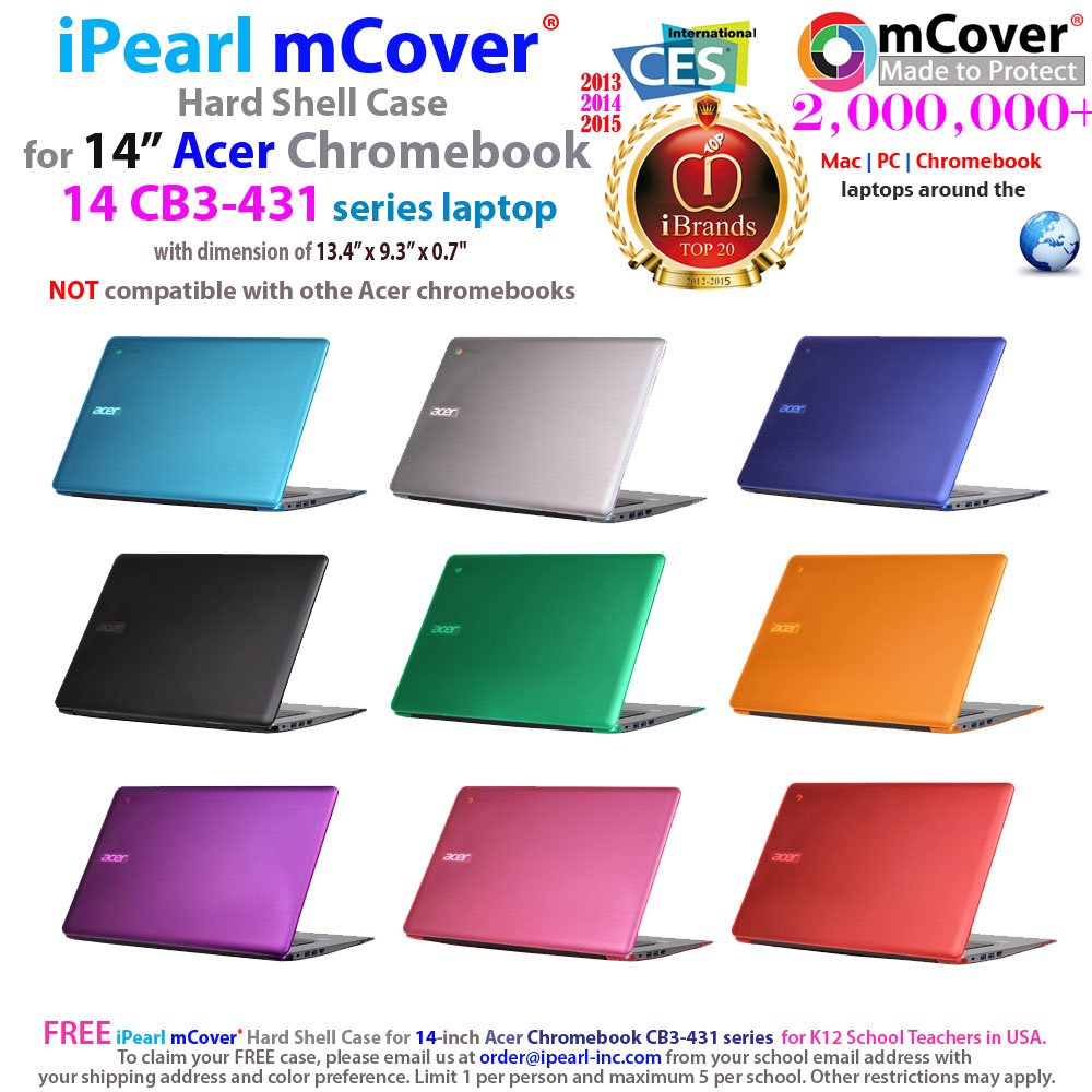 Amazon.com: iPearl mCover Hard Shell Case for 5" Acer Chromebook ...