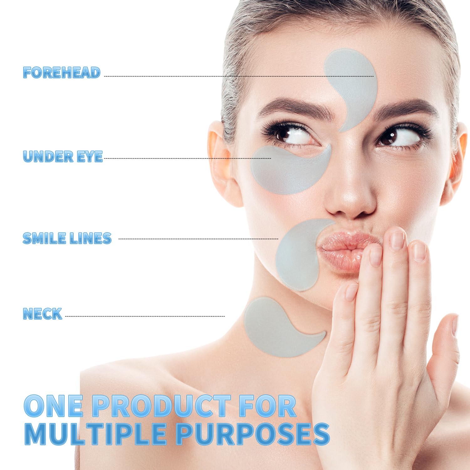 ROUSE Snail Extract Collagen Under Eye Patches with Hyaluronic Acid Anti-Aging Eye Mask Under Eye Bags Dark Circle Removal Moisturizing Repairing Friming Eye Gel Treatment Mask-60pcs