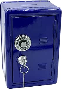 Hucha de Metal con forma de caja fuerte con llave : Amazon.es ...