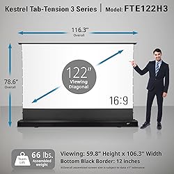 Elite Screens Kestrel Tab-Tension 3 CineWhite, 122