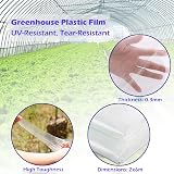 PALUDO 2 x 6m Heavy Duty Polythene Sheeting 0.3mm Clear Waterproof view 3