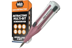 Kelvin Tools Retractor - Retractable All-in-One Screwdriver Quick Change Phillips Head and Flat Head Screwdriver, Upgraded, D