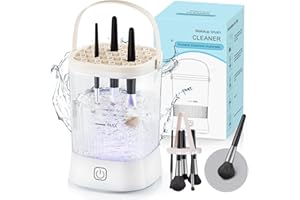 AZANG Electric Makeup Brush Cleaner - 9000 RPM Makeup Brush Cleaning Machine, IP65 Waterproof Automatic Makeup Brush Cleaner for Makeup Brush Set