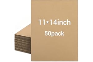 BREENHILL 50 Pack 11x14 Corrugated Cardboard Sheets for Mailers, Flat Packaging Inserts for Shipping, Mailing, Crafts
