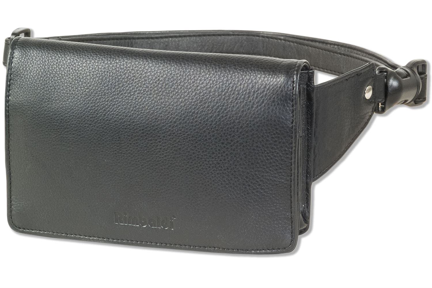 "Rimbaldi" Fanny Luxury Compact Pack - Extremely Flat in Fine Nappa Leather Black