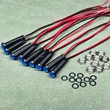 Gebeldet 10x Blue 6mm LED Indicator Pilot Lights AC/DC 12-24V Panel Mount Lamp view 2