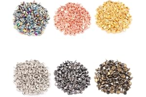 YEWIN Mixed Color Tubular Double Cap Rivets - 12mm Metal Button Round Rapid Rivet Rivet Studs for Purse Handbags Shoes Belts Leather Craft(12mm Each Color 20pcs)
