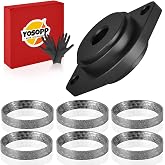 YOSOPP Harley Exhaust Gasket Seal Tool and Tapered Gasket - Fits 1984-2023 Models 6pcs (Black)