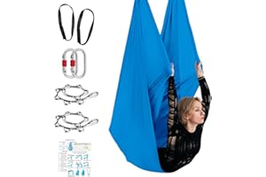 PRIOR FITNESS Aerial Yoga Hammock Set, 6 Yards Premium Low Stretch Thick Fabric Yoga Swing with Certified Rigging Hardware, Aerial Silks for Antigravity Yoga Inversion Exercise Suits All Levels