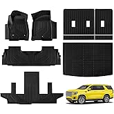 DAZANZAN Floor Mats for Chevrolet/Chevy Suburban/GMC Yukon XL 7 Seater 2021-2025 All Weather Suburban/Yukon XL Floor Mats for Chevrolet/Chevy Suburban/GMC Yukon XL Accessories 2025-2021 Black