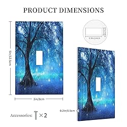 Spshian Light Switch Cover Fantasy Fairy Tree In