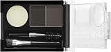 NYX Professional Makeup Eye Brow Cake Powder Black Grey Duo Shade Kit Brush Wand view 3