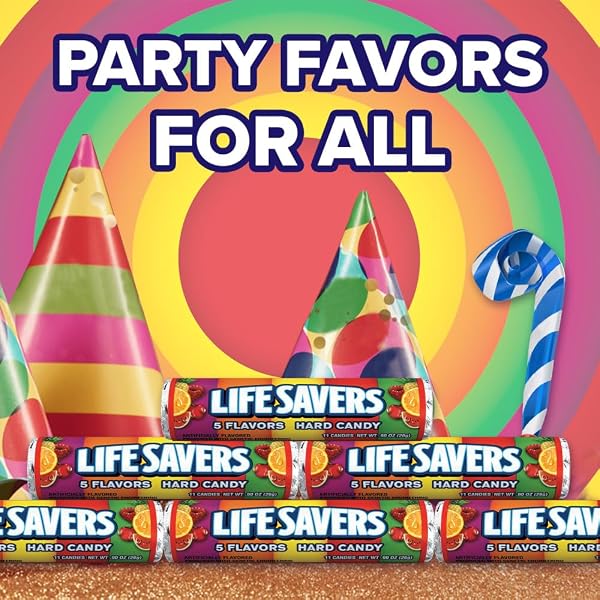 LIFE SAVERS 5 FLAVORS HARD CANDY ROLLS, 1.14 OUNCE – 10 COUNT (PACK OF 2)
