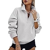 PRETTYGARDEN Womens Half Zip Oversized Sweatshirts Fleece Hoodies 2026 Trendy Long Sleeve Pullover Tops Y2k Spring Outfits