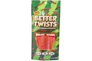 THE BETTER BRAND CANDY Better Twists - Premium Australian-Style Licorice - Vegan, Fat Free, and Kosher Candy - 4.4oz Resealable Bag
