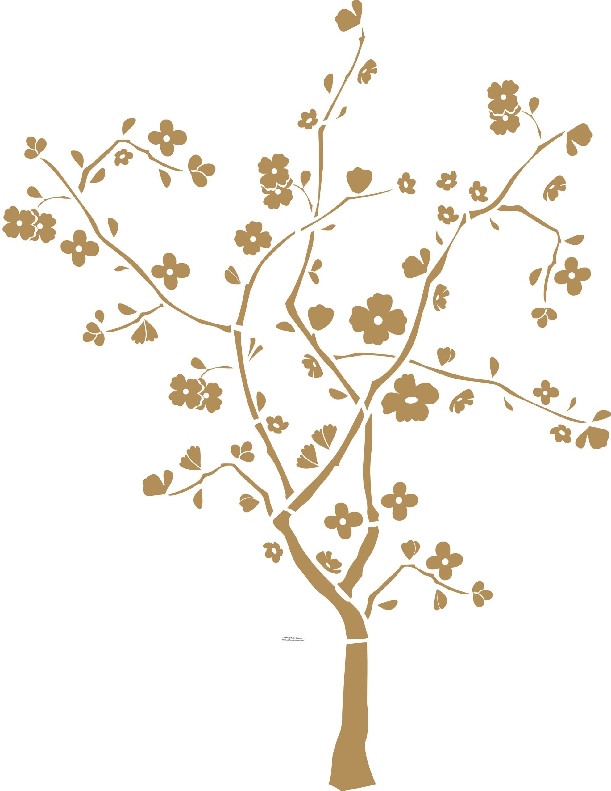 Roommates Cherry Blossom Tree Peel & Stick Wall Decal, Multi-Colour, Rmk1165Gm