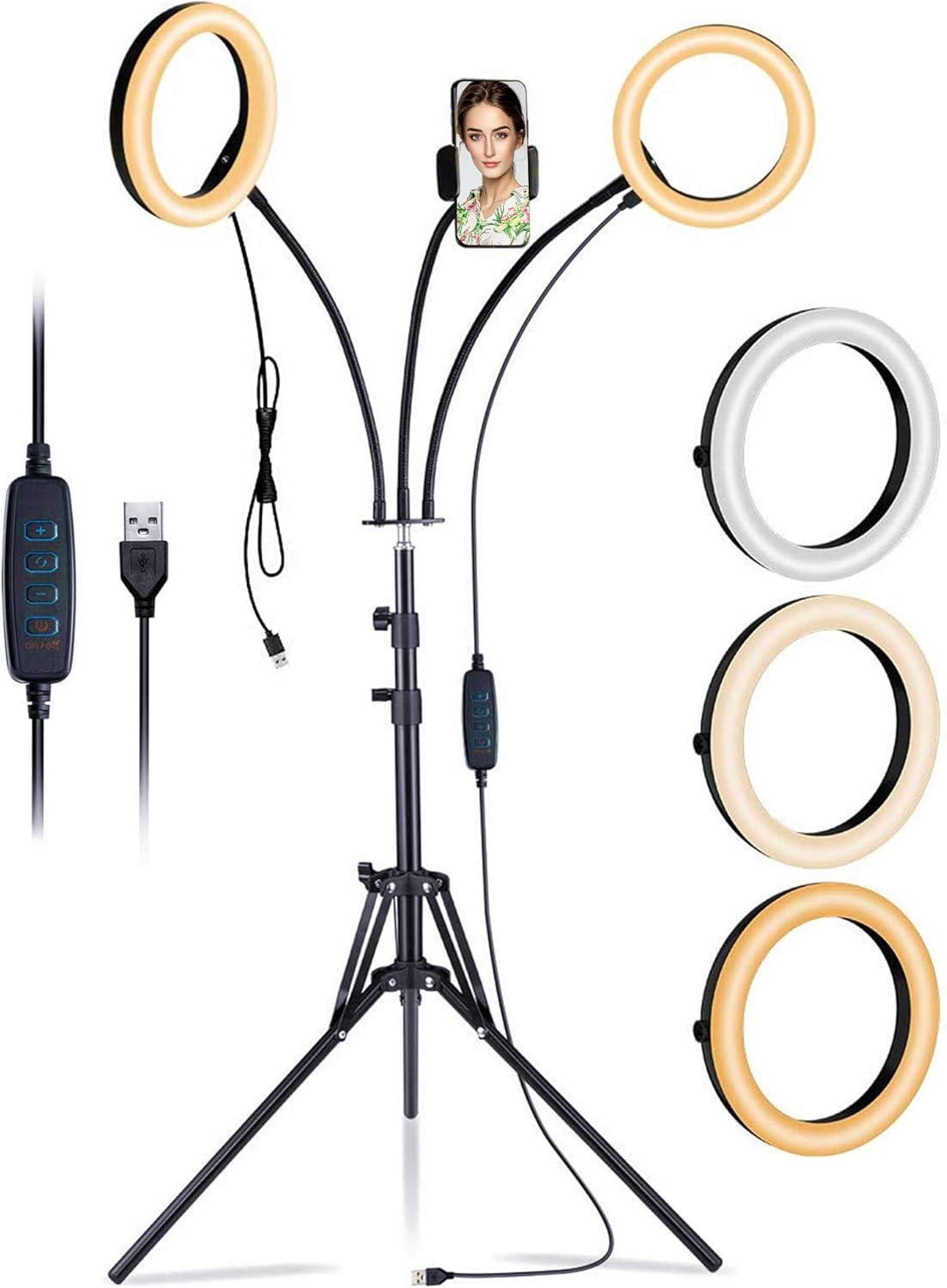 Ring Light, 8" LED Double Floor Ring Light with Amazon.co.uk Camera & Photo