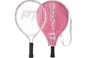 LITIAN Kids Tennis Racket for Boys & Girls Aged 2-12 - Multi-Color & Style Youth Tennis Racket for Beginner, Includes 420D Nylon Shoulder Strap Bag