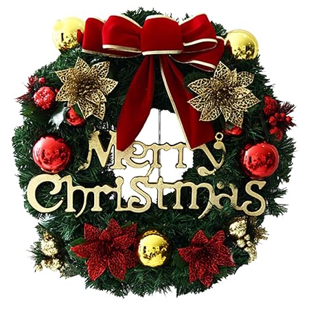 Merry silver christmas garland Amazon.com: UHeng 24 Inch Artificial Garland Gold Bowknot Bells Door Merry Christmas Wreath