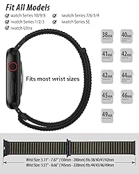 Nylon Loop Sport Band Compatible with Apple Watch