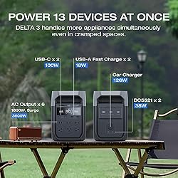 EF ECOFLOW DELTA 3 Portable Power Station, 1024Wh