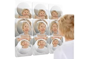 Special Supplies Sensory Bubble Wall Mirror - Interactive Acrylic Mirrors for Wall Decoration and Sensory Toys for Kids Classroom or Home -Sensory Room Decor -Visual, Tactile Stimulation (9 Pk)